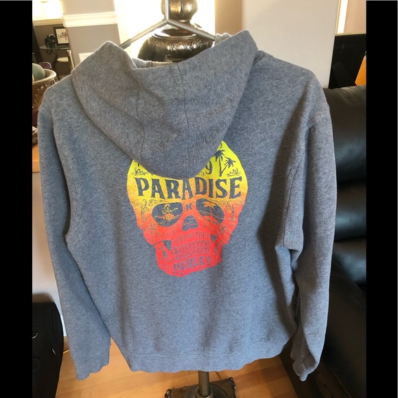 Hurley Men’s Large, Rest 9 In 9 Paradise, Surf & Enjoy Hoodie, GUC - Picture 1 of 8